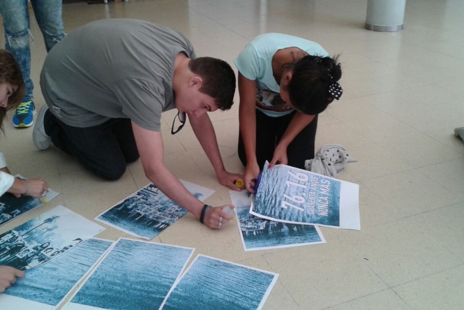 48956 | Se realizaron intervenciones urbanas por los 40 años del golpe en el CMD Noroeste - Centro Municipal Distrito Noroeste