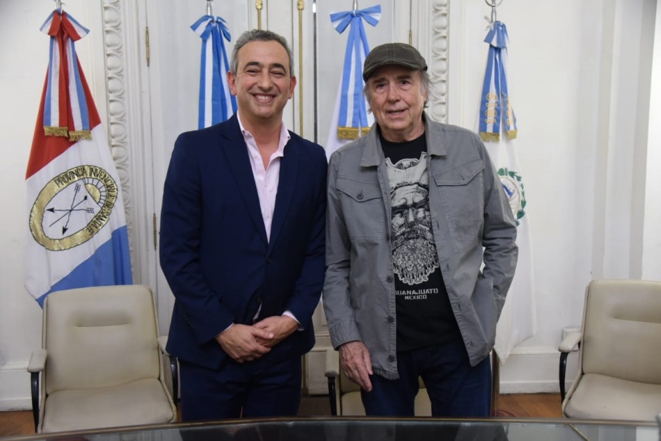 390797 | Javkin recibe a Serrat en Palacio Municipal - Subsecretaría de Comunicación Social (Marcelo Beltrame)