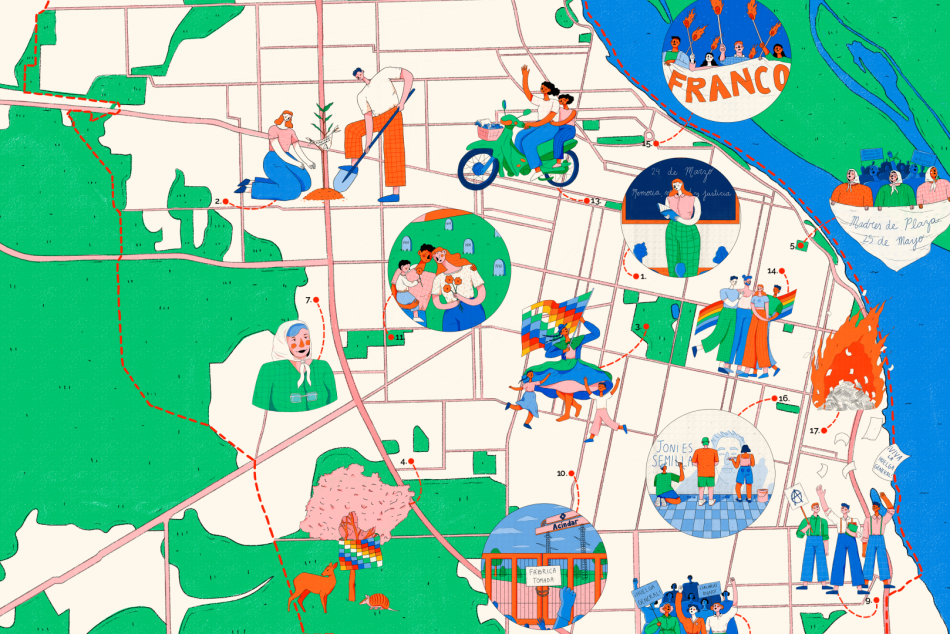 460816 | Tapa de la Bitácora, la publicación sobre derechos humanos y memoria. - Ilustración: Martina Cúneo