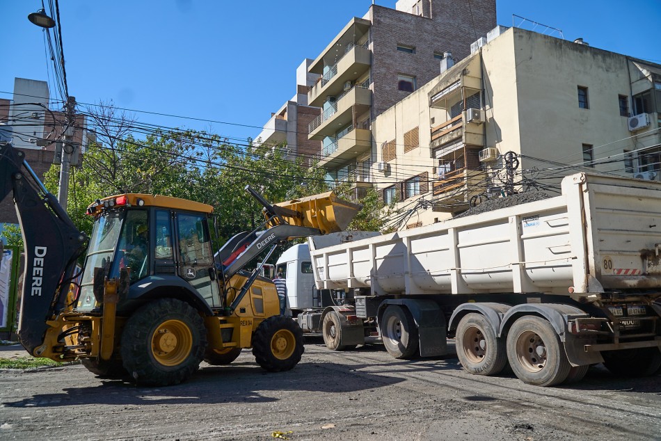 563574 | Inicio obra Dorrego, entre Pellegrini e Ituzaingo - Subsecretaría de Comunicación Social (Daniel Cuart)